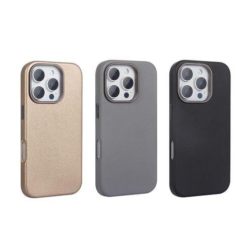 Apple iPhone 16 Pro Max Kılıf M-safe Şarj Özellikli PU Deri Zore Adora Kapak