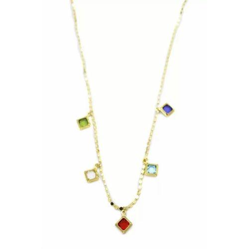 Ezme Zincir Charm Kolye - Altın