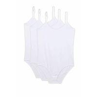 3 Adet İp Askılı Kadın Çıtçıtlı Body Beyaz