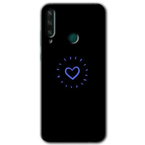 Huawei Y6P Kılıf HD Desen Baskılı Arka Kapak + Temperli Cam - Heart Strokes