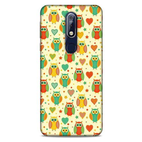 Baykuşlar (18) Desenli Silikon Kapak Telefon Kabı Nokia 7.1 Kılıf