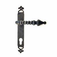 Antika Tarz Dekoratif Pirinç Burma Banyo Kapı Kolu - 247x35 Mm, Oksit