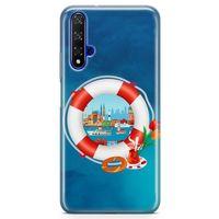 Honor View 20 Kılıf Simit Çay İstanbul Arka Kapak Koruma Desenli Full Koruyucu