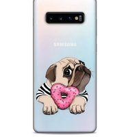 Zoologix (3) Samsung Galaxy S10 Plus Şeffaf Kılıf Silikon Desenli