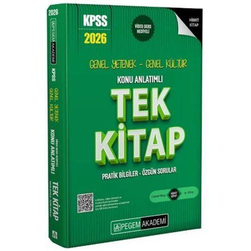 2026 KPSS Genel Yetenek Genel Kültür Konu Anlatımlı Tek Kitap Pegem Yayınları