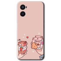 Oppo Reno 3 Kılıf HD Baskılı Desen + Hayalet Cam Yandan Görünmez