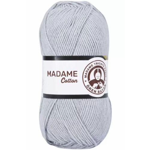 1 Adet Madame Cotton El Örgü İpi Yünü 100 gr 001 Gri - mudanis