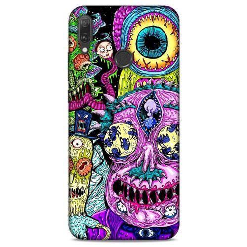 Huawei Y9 2019 Uyumlu Kılıf Rick And Morty (47) Crystal Flex Kılıf Decoy Mortys