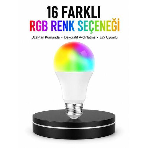 Renk Değiştiren Rgb Led Ampul 16 Renk Uzaktan Kumandalı 2025 Model