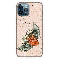 Lopard Apple iPhone 12 Pro Max Uyumlu Kılıf Tattoo's (27) Tasarımlı Kılıf Kalp Dövmesi