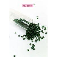 Dökme Cam Kum Boncuk Büyük Boy (6/0) 4 mm - 60 Gram - Şeffaf Koyu Yeşil - BNC136