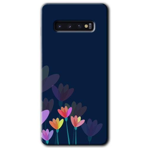 Galaxy S10 Kılıf HD Desen Baskılı Arka Kapak - Çizim Çiçekleri + Kırılmaz Cam