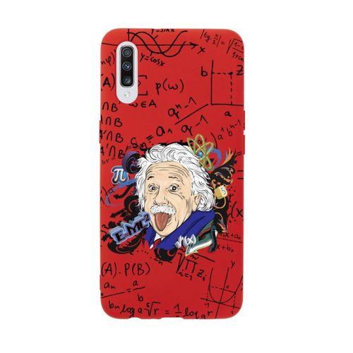 Samsung A70 Einstein In Formula Desenli Premium Silikonlu Telefon Kılıfı