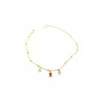 Renkli Taşlı Halhal - Kırmızı