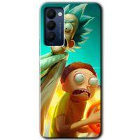 MRCİLETİSİM Tecno Camon 18T Kılıf HD Desen Baskılı Arka Kapak+Temperli Cam - Rick Morty