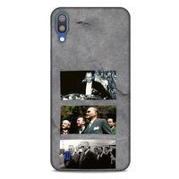 Samsung Galaxy M10 Kılıf Atatürk (12) Koruyucu Silikon Gri