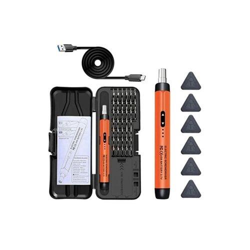 3.7v Şarjlı Mini Elektrikli Tornavida Seti 500mah Type-c Manyetik Hassas Uçlu Vida Seti 38 Parça