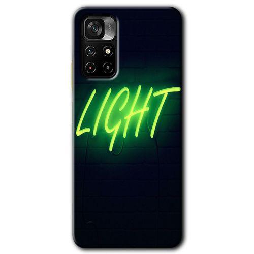 Xiaomi Redmi Note 11T Kılıf HD Desen Baskılı Arka Kapak + Temperli Cam - Neon İnscription