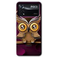 Potkal Hediye Fabrikası Poco x4 Pro Kılıf HD Desen Baskılı Arka Kapak - Owl Bird Branch