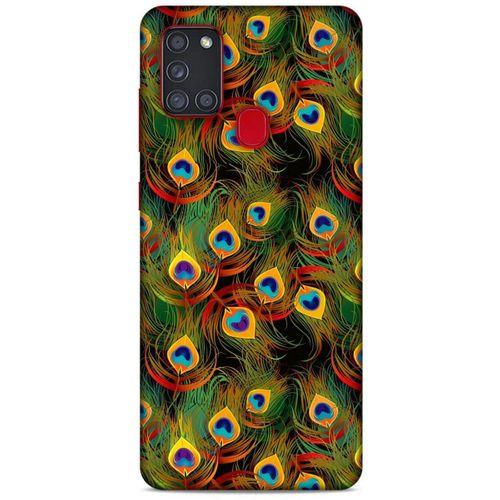 Samsung Galaxy A21s Kılıf Desenli Özel Seri Tüyler (12) Koruyucu Silikon