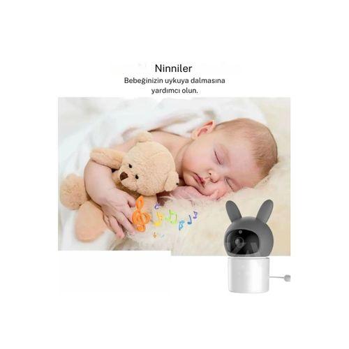 Bebek Kamerası Kumandalı Monitörlü Karşılıklı Konuşma Özellikli , Hatırlatıcılı Ip Bebek Kamerası
