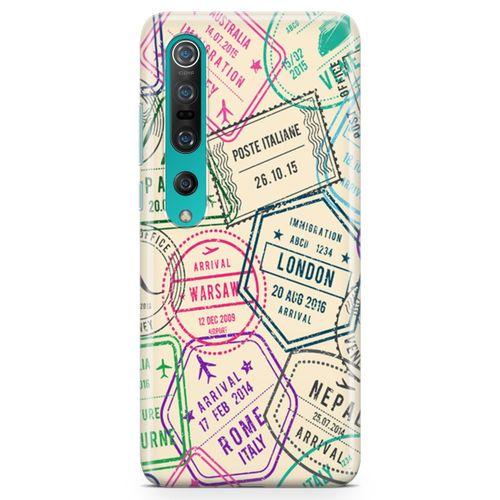 Xiaomi Mi 10 Kılıf Pasaport Arka Kapak Koruma Desenli Full Koruyucu