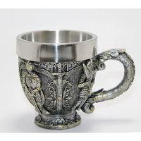 Şövalye Kabartmalı 3d Paslanmaz Çelik Kupa Bardak Alk4477