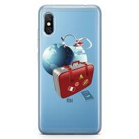 Xiaomi Redmi Note 6 Pro Kılıf Galaksi Rehberi Arka Kapak Koruma Desenli Full Koruyucu
