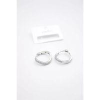 Taşlı Halka Küpe - Gümüş