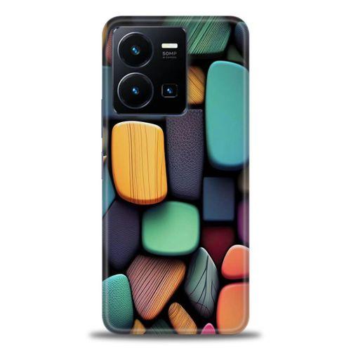 Tecno Spark Go 2023 Kılıf HD Baskılı Kılıf - Renkli Taşlar + Tam Ekran Koruyucu