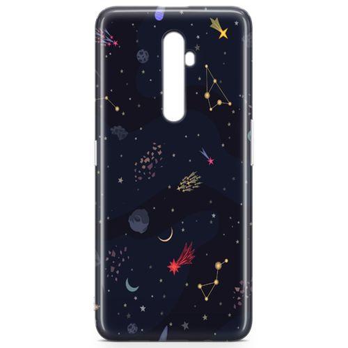 Oppo Reno2 Z 2019 Kılıf Night Sky Arka Kapak Koruma Desenli Full Koruyucu