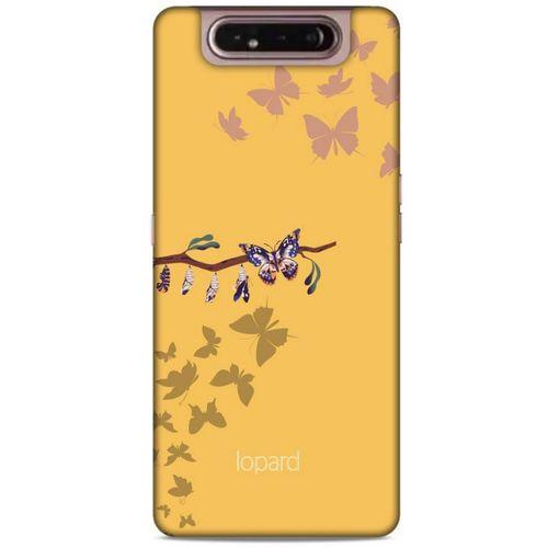 Samsung Galaxy A80 Kılıf Kelebek Etkisi (46) Core Armor Kılıf Yeşil Sarı
