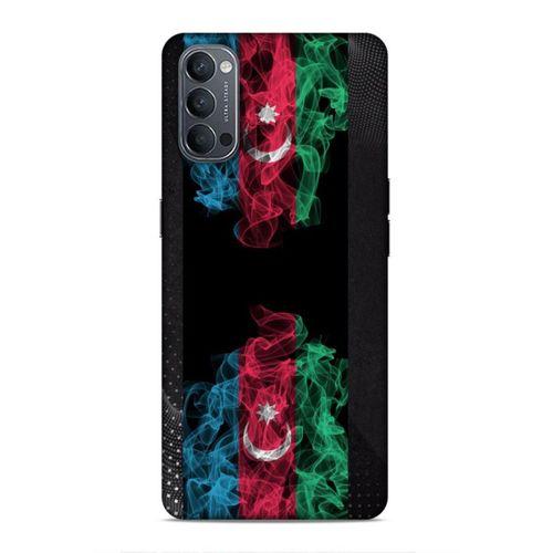 Oppo Reno 4 Uyumlu Kılıf Azarbaijan (5) Koruma Kabı Azeri Bayrak İllustre