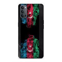 Oppo Reno 4 Uyumlu Kılıf Azarbaijan (5) Koruma Kabı Azeri Bayrak İllustre