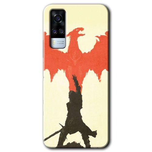 Vivo Y51a HD Baskılı Kılıf + 9D Tam Ekran Koruyucu - Dragon Hunter 1