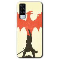 Vivo Y51a HD Baskılı Kılıf + 9D Tam Ekran Koruyucu - Dragon Hunter 1