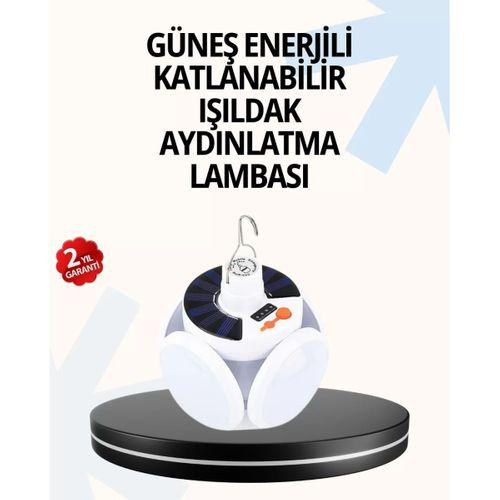 Katlanabilir 5 Kanatlı Solar Led Bahçe Ve Kamp Lambası
