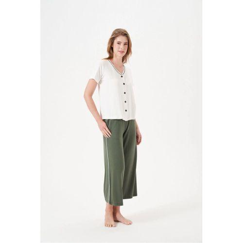 Pjs 29022 Kadın Düğmeli Pijama Takım