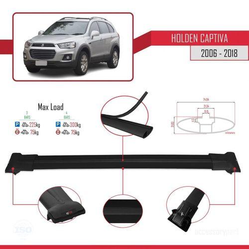 Holden Captiva 2006-2018 Arası ile Uyumlu FLY Model Ara Atkı Tavan Barı SİYAH 3 ADET BAR