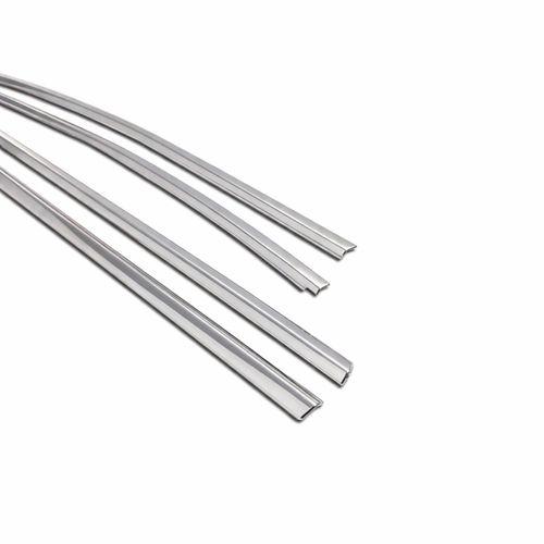 Renault Uyumlu Clio 5 2019- Cam Çıtası Paslanmaz Çelik 4 Parça