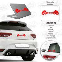 Thug Life Zincir Eller Kırmızı Sticker Araba, Araç, Oto Etiket, Aksesuar, Tuning, Modifiye, Arma