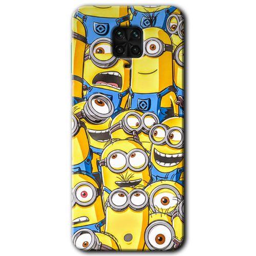 Xiaomi Redmi Note 9s Kılıf Baskılı Kapak - Minion Ordusu +Tam Kaplayan Mat Seramik
