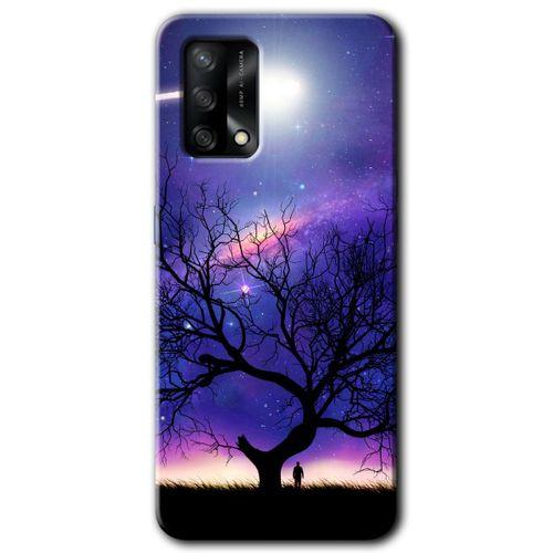 OPPO Oppo A74 Kılıf HD Desen Baskılı Arka Kapak - Uzay Silüet