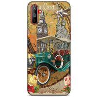Retro (37) Desen Silicone Cover Renkli Oppo Realme C3 Kılıf