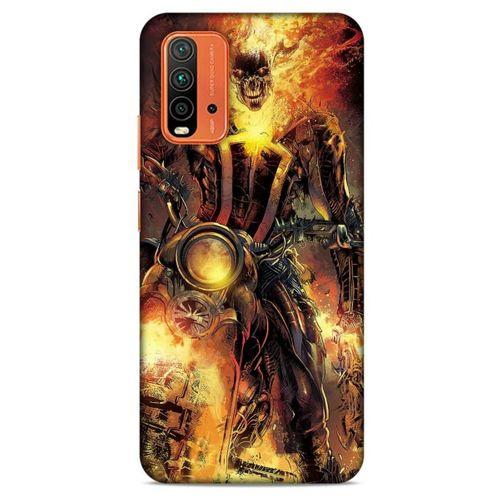 Xiaomi Redmi Note 9 4g Uyumlu Kılıf Motorsiklet (15) Antişok Kılıf Kurukafa