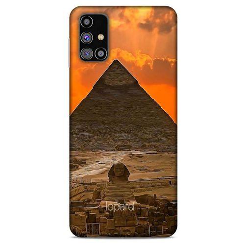 Samsung Galaxy M31s Kılıf Dünya Mimarisi (25) Antişok Kapak Giza Piramitler Mısır