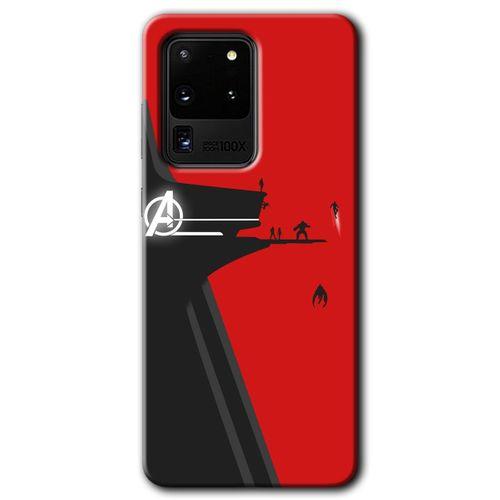 Galaxy S20 Ultra Kılıf HD Desen Baskılı Arka Kapak - Avengers Tower + Kırılmaz Cam