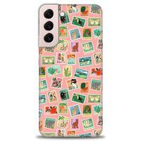 Samsung Galaxy S22 Plus Kılıf HD Baskılı Kılıf - Pullar + Tam Ekran Koruyucu