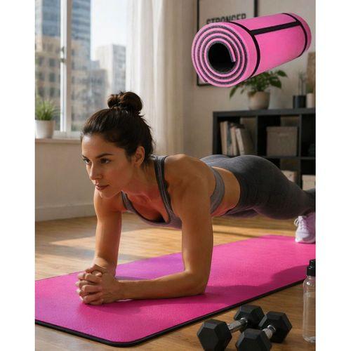 10 Mm Yoga Spor Matı Çift Taraflı Kullanım Kaymaz Doku Esnek Dayanıklı Fitness Minderi