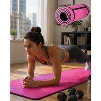 10 Mm Yoga Spor Matı Çift Taraflı Kullanım Kaymaz Doku Esnek Dayanıklı Fitness Minderi